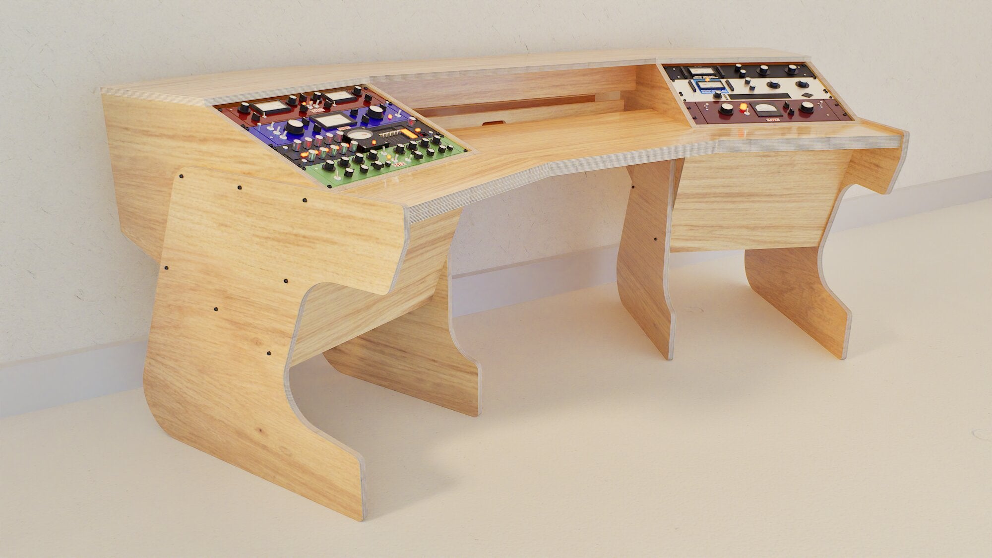 Oberon 2A - Angled Studio Desk for Mastering – Fusion Studio Works