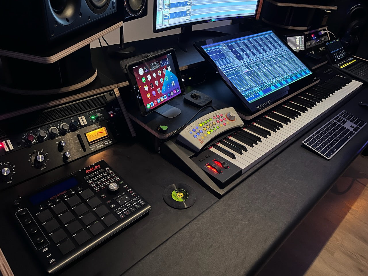 Studio Desks with a recess for keyboards and Consoles