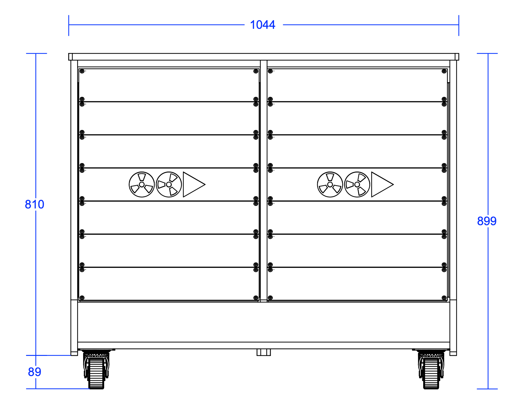 2 Rack 1914 - 28RU Rolling Studio Rack – Fusion Studio Works